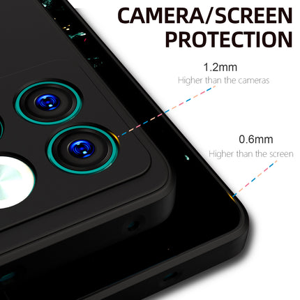 Kapa Matte Lens Protective Shockproof Flexible Back Cover for OnePlus 10T ,Slim Silicone with Soft Lining Shockproof Flexible Full Body Bumper Case (Black)