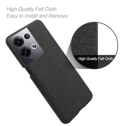 Kapa Woven Soft Fabric Case for Oppo Reno 8 PRO (5G) Back Cover,  Shock Protection Slim Hard Anti Slip Back Cover (Black)