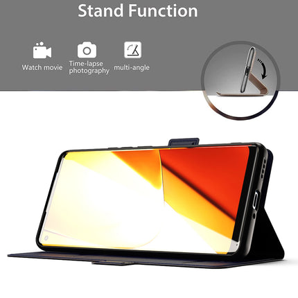 Kapa Noble Slim Magnetic Leather Flip Case Cover for Realme 11 PRO / 11 PRO PLUS | Card Holder Stand Leather Flip Wallet Case (Blue)