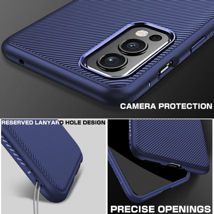 Twill Shock Proof Soft Flexible Back Case Cover for OnePlus Nord 2 (5G) / One Plus Nord 2 (5G)  (Blue)