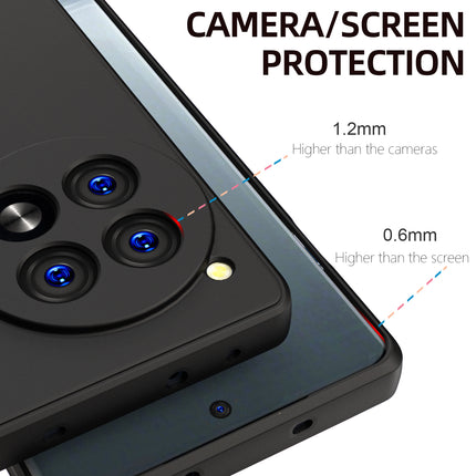 Kapa Matte Protective Lens Flexible Back Cover for Oneplus 12R | Slim Silicone with Soft Lining Shockproof Full Body Bumper Case (Black)