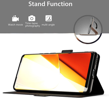 Kapa Noble Slim Magnetic Leather Flip Case Cover for Realme 11 PRO / 11 PRO PLUS | Card Holder Stand Leather Flip Wallet Case (Black)