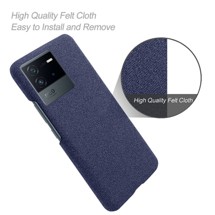 Kapa Woven Soft Fabric Case for Vivo IQOO Neo 6 (5G) Back Cover,  Shock Protection Slim Hard Anti Slip Back Cover (Blue)