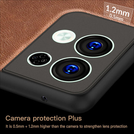 Kapa Tux Back Case for Oppo Reno 8 Pro ,Slim Leather Case with Shockproof Back Cover (Brown)