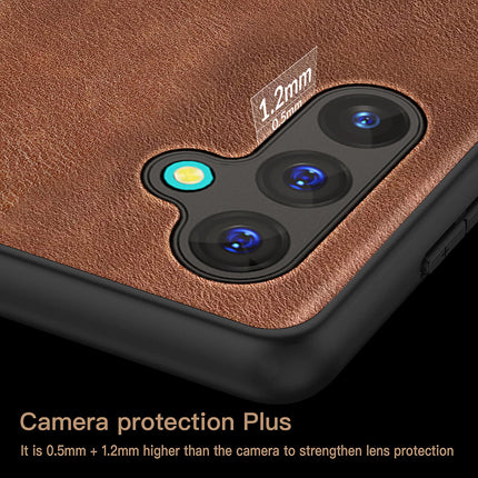 Kapa Tux Leather Back Cover for Samsung Galaxy S24 | Slim Shockproof Camera Protection Bumper Case (Brown)