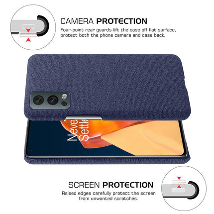 Woven Soft Fabric Case for OnePLus Nord 2  Back Cover, Shock Protection Slim Hard Anti Slip Back Cover (Blue)