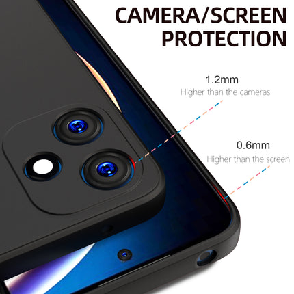 Kapa Matte Protective Lens Flexible Back Cover for Redmi 12 (5G) / Poco M6 Pro (5G) | Slim Silicone with Soft Lining Shockproof Full Body Bumper Case (Black)