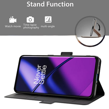 Kapa Noble Slim Magnetic Leather Flip Cover for OnePlus 11R | Card Holder Stand Leather Flip Wallet Case (Black)