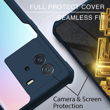 Kapa Beetle for IQOO NEO 6 (5G) Back Case, [Military Grade] Shockproof Slim Hybrid Clear Back Cover (Blue)