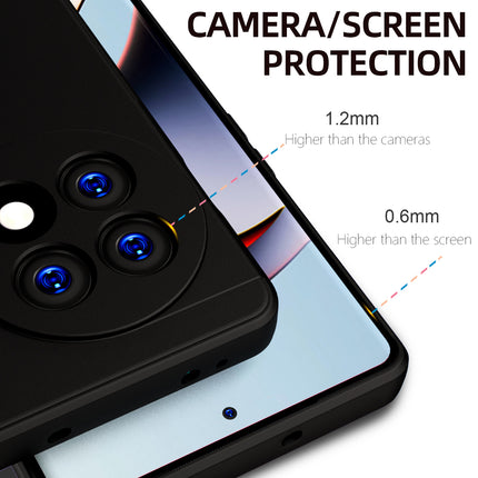 Kapa Matte Protective Lens Flexible Back Cover for OnePlus 11R | Slim Silicone with Soft Lining Shockproof Full Body Bumper Case (Black)