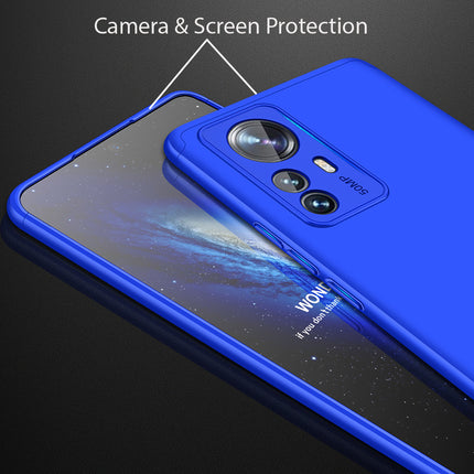 Kapa Double Dip Full 360 Protection Back Case Cover for Redmi Note 12 Pro Plus (Blue)