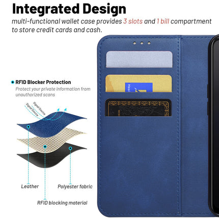 Kapa Prime Slim Magnetic Flip Cover for Realme 11 Pro | PU Leather Shockproof Folio Case with Card Holders RFID Blocking Kickstand (Blue) - Mobizang
