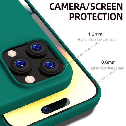 Kapa Matte Protective Lens Flexible Back Cover for Apple iPhone 15 Pro | Slim Silicone with Soft Lining Shockproof Full Body Bumper Case (Green)