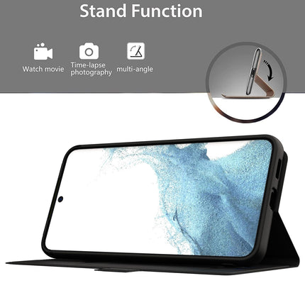 Kapa Noble Slim Magnetic Leather Flip Case Cover for Samsung Galaxy S23 Plus ,Card Holder Stand Leather Flip Wallet Case (Black)