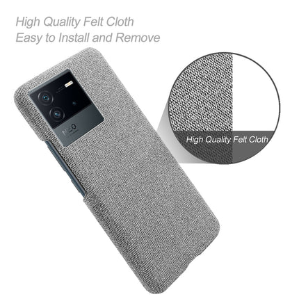 Kapa Woven Soft Fabric Case for Vivo IQOO Neo 6 (5G) Back Cover,  Shock Protection Slim Hard Anti Slip Back Cover (Grey)