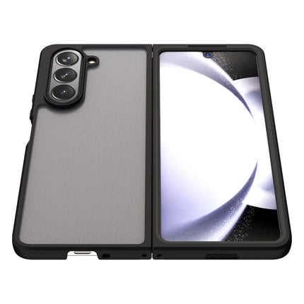Kapa Hawkeye Clear Back Cover for Samsung Galaxy Z Fold 5 | Camera Lens Protector Shockproof Slim Clear Case Cover (Black Sides) - Mobizang