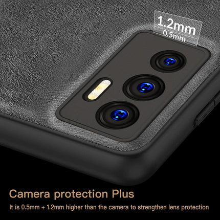 Tux Back Case for Vivo V23E, Slim Leather Case with Soft Edge Shockproof Back Cover (Black)