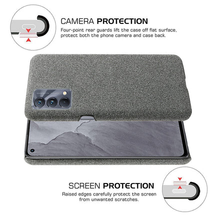 Woven Soft Fabric Case for Realme GT Master Back Cover, Shock Protection Slim Hard Anti Slip Back Cover (Grey)