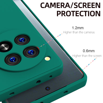 Kapa Matte Protective Lens Flexible Back Cover for Oneplus 12R | Slim Silicone with Soft Lining Shockproof Full Body Bumper Case (Green)