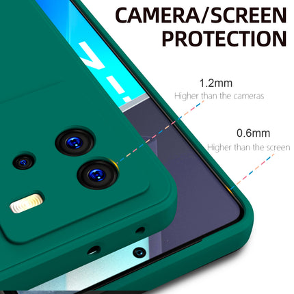 Kapa Matte Lens Protective Shockproof Flexible Back Cover for IQOO Neo 6 (5G) ,Slim Silicone with Soft Lining Shockproof Flexible Full Body Bumper Case (Green)