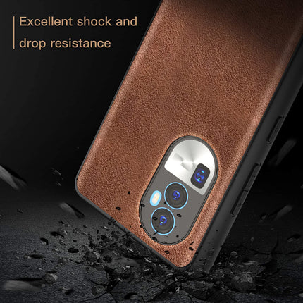 Kapa Tux Leather Back Cover for Oppo Reno 10 Pro Plus | Slim Shockproof Camera Protection Bumper Case (Brown)