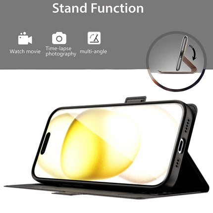 Kapa Noble Slim Magnetic Leather Flip Case Cover for Apple iPhone 15 PLUS | Card Holder Stand Leather Flip Wallet Case (Black) - Mobizang