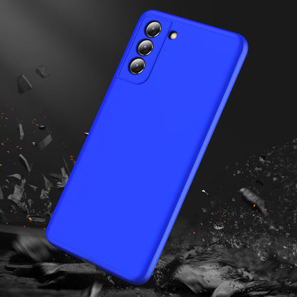 Double Dip Full 360 Protection Back Case Cover for Samsung Galaxy S21 FE (Blue) - Mobizang