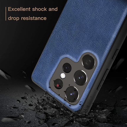 Kapa Tux Back Case for Samsung Galaxy S23 ULTRA | Slim Leather Shockproof Camera Protection Back Cover (Blue)