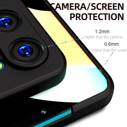 Kapa Matte Lens Protective Shockproof Flexible Back Cover for Realme 10 Pro Case | Slim Silicone with Soft Lining Shockproof Full Body Bumper (Black) - Mobizang