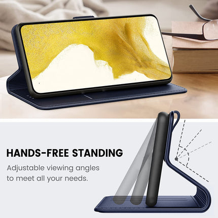 Kapa Noble Slim Magnetic Leather Flip Case Cover for Xiaomi 12 Pro (5G) (Blue)