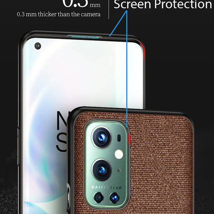 Soft Full Fabric Protective Shockproof Back Case Cover for OnePlus 9 Pro / One Plus 9 Pro (Full Brown)