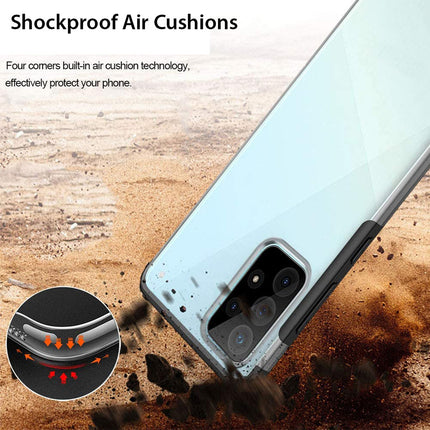Shield Frosted Acrylic Back Shock Proof Case Cover for Samsung Galaxy A33 (5G) (Black) - Mobizang