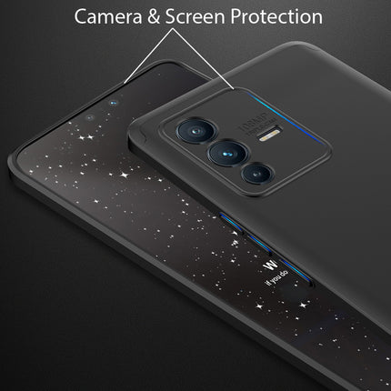 Double Dip Full 360 Protection Back Case Cover for Vivo V23 PRO (5G) (Black) - Mobizang
