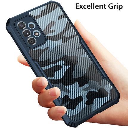 Beetle Camouflage for Samsung Galaxy A73 (5G) Back Case, [Military Grade Protection] Shock Proof Slim Hybrid Bumper Back Cover , Blue