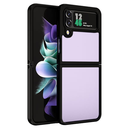 Kapa Hawkeye Clear Back Cover for Samsung Galaxy Z Flip 4 | Camera Lens Protector Shockproof Slim Clear Case Cover (Black Sides)