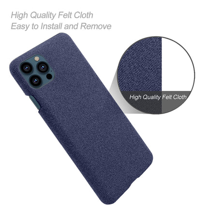 Woven Soft Fabric Case for Apple iPhone 13 Pro Max  Back Cover, Shock Protection Slim Hard Anti Slip Back Cover (Blue)