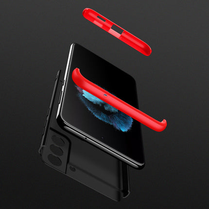 Double Dip Full 360 Protection Back Case Cover for Samsung Galaxy S21 FE (Red,Black) - Mobizang