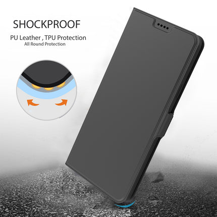 Noble Slim Flip Cover for Realme 9 Pro , Magnetic and Card Holder Stand Leather Flip Wallet Case (Black)