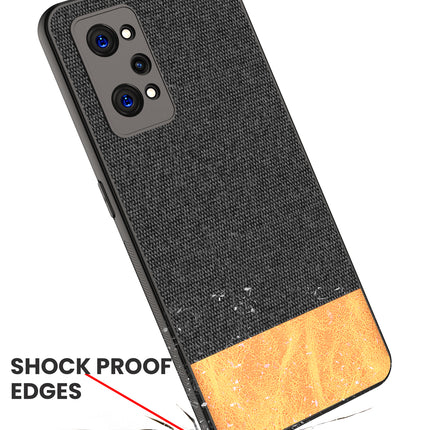 Soft Fabric & Leather Hybrid Protective Case Cover for Realme GT Neo 2 (Black,Brown)