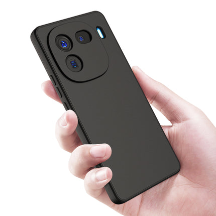 Kapa Matte Protective Lens Flexible Back Cover for Iqoo 12 (5G) | Slim Silicone with Soft Lining Shockproof Full Body Bumper Case (Black)