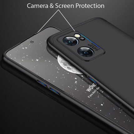 Double Dip Full 360 Protection Back Case Cover for Oppo Reno 7 (5G) (Black) - Mobizang