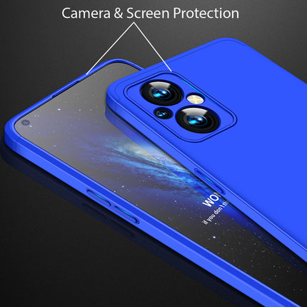 Double Dip Full 360 Protection Back Case Cover for Oppo F21 PRO (5G) (Blue)