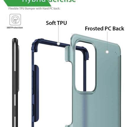 Shield Frosted Acrylic Back Shock Proof Case Cover for Samsung Galaxy A73 (5G) (Blue)