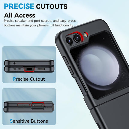 Kapa Ultra Thin Back Case for Samsung Galaxy Z Flip 5 | Full Body Protection Hard Back Cover , Black - Mobizang