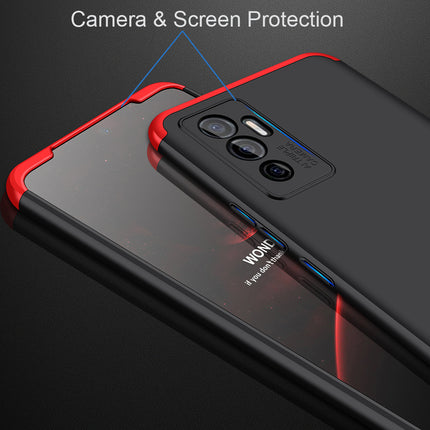 Double Dip Full 360 Protection Back Case Cover for Vivo V23E (Red ,Black) - Mobizang
