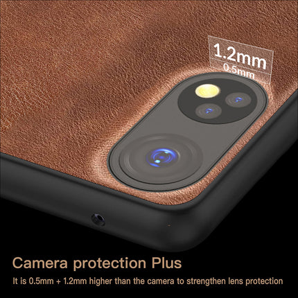 Kapa Tux Back Case for Oppo Reno 8T (5G) | Slim Leather Shockproof Camera Protection Back Cover (Brown)