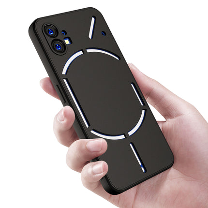 Kapa Matte Protective Lens Flexible Back Cover for Nothing Phone 2 | Slim Silicone with Soft Lining Shockproof Full Body Bumper Case (Black)