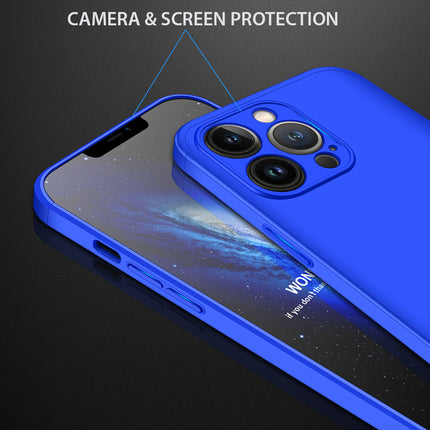 Double Dip Full 360 Protection Back Case Cover for Apple iPhone 13 Pro Max (6.7) (Blue)