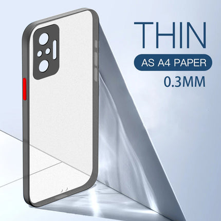 Paper Thin Back Cover For Xiaomi Redmi Note 10 Pro /  Note 10 Pro Max , Super Slim Matte Translucent Full Protection Back Case (Black) - Mobizang