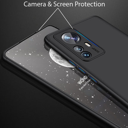 Double Dip Full 360 Protection Back Case Cover for Xiaomi 12 Pro (5G) (Black)
